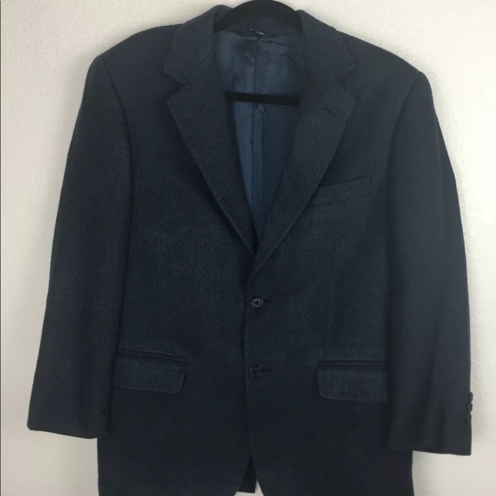 Brooks Brothers mens sport coat Blue silk linen 36